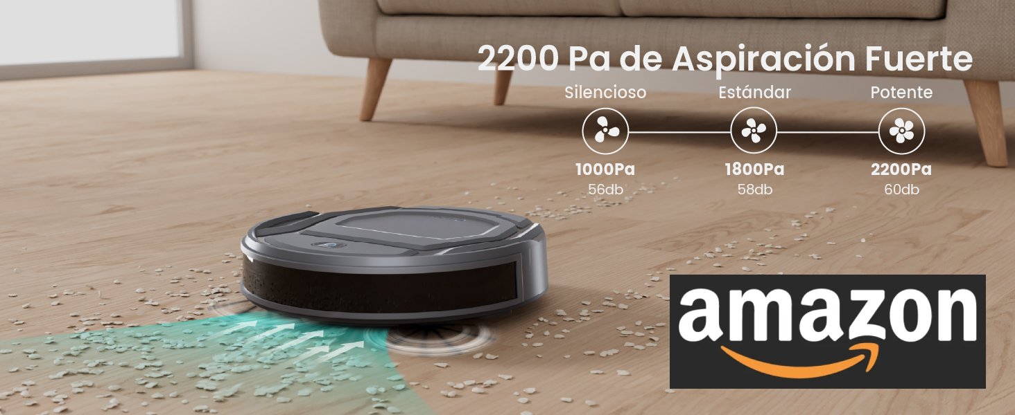 Productos para el hogar. Robot limpiador de suelos. Gran potencia. Enlace de afiliados en AMAZON